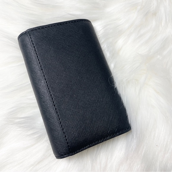 ❌ SOLD ❌ Michael Kors Jet Set Small Saffiano Leather Black Trifold Wallet - Picture 4 of 6